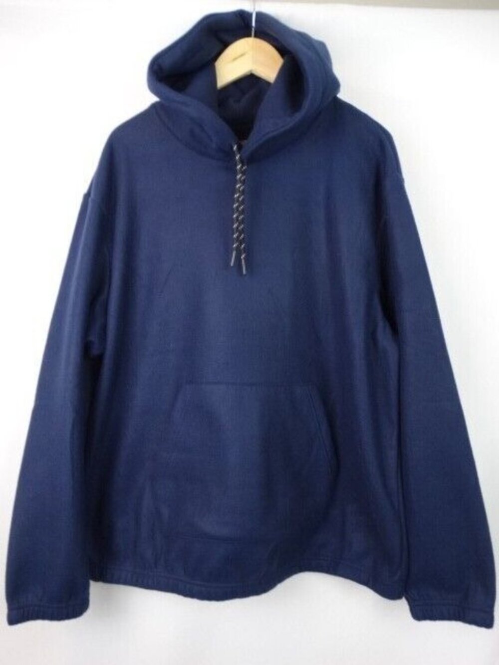 Lazer Men's Hoodie Size Large Blue Polar Fleece Hooded Sweatshirt Top